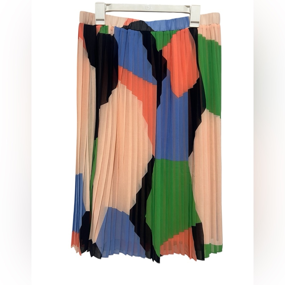 NWT Colorful Pleated Banana Republic Midi Skirt (Size M)